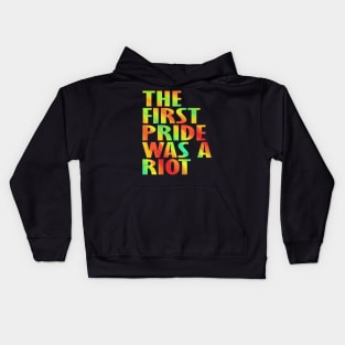 The First Gay Pride was a Riot Abstract Design Kids Hoodie